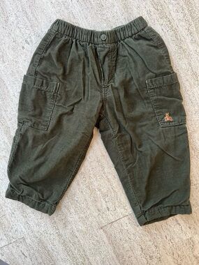 GAP Olive Green Corduroy Cargo Joggers